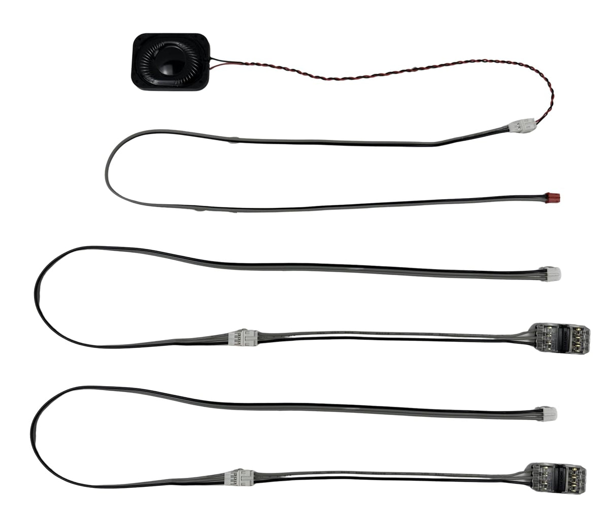 SNOO replacement speaker and internal wiring harnesses laid out by component