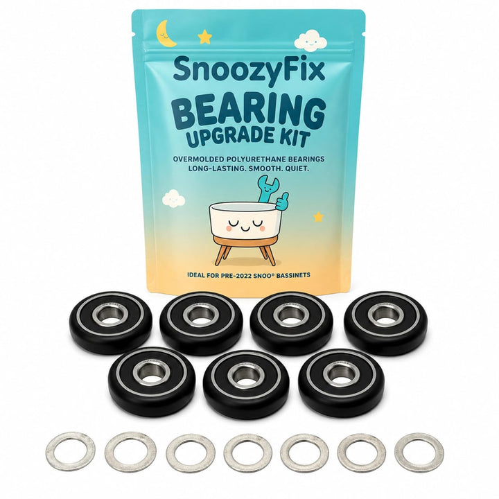 SnoozyFix overmolded SNOO platform bearings and spacers